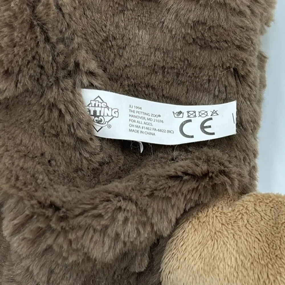 Petting Zoo Brown Tan Monkey Lovey Unstuffed Security Blanket Plush Toy 2016